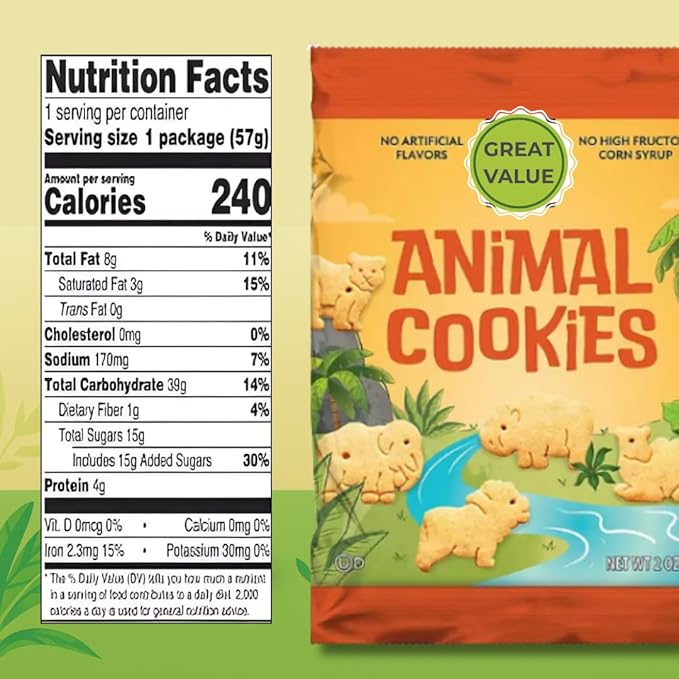 Classic Animal Crackers 36 Individual Snack Packs (2 oz) - Lightly Sweet Cookies bags A Bulk Pantry Staple for Kids Lunch Boxes Parties Daycare &amp Toddler Snacks