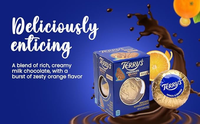 Terry's Milk Chocolate Oranges - Pack of 12 - Each Orange is 5.53oz - Perfect for Gift Giving - Great for sharing with friends and family