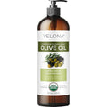 velona USDA Certified Organic Olive Oil - 16 Fl Oz | 100% Pure and Natural Carrier Oil | Extra Virgin Unrefined Cold Pressed | Cooking Dressing Face Hair Body &amp Skin Care | Use Today - Enjoy