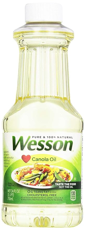 Pure Canola Oil 24 fl oz (710ml) (Pack of 2)