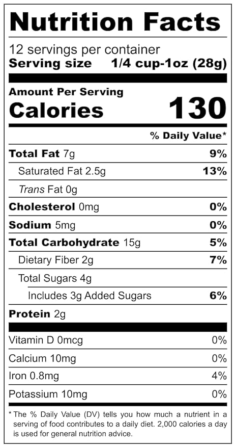Organic Slow-Baked Granola Nut-Free - Morning Manna Granola - Oats Coconut Sunflower Seeds - Vegan Breakfast - 12 oz 3 lb &amp 25 lb Bulk (3 LB)