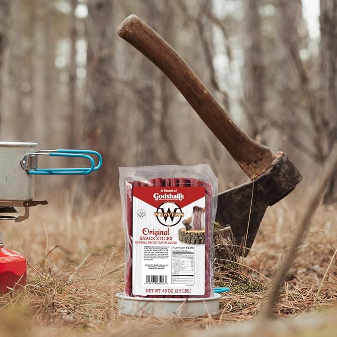 Weaver’s Original Snack Sticks (80 mild flavored 7 beef and chicken snack sticks per 40oz bag)