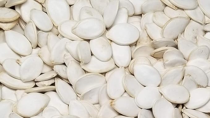 Pumpkin Seeds Raw In shell Snow white Oil Free Healthy Snack Crunchy Delicious Packed in a 4 lbs. (64 oz.) Resealable pouch bag by Presto Sales LLC