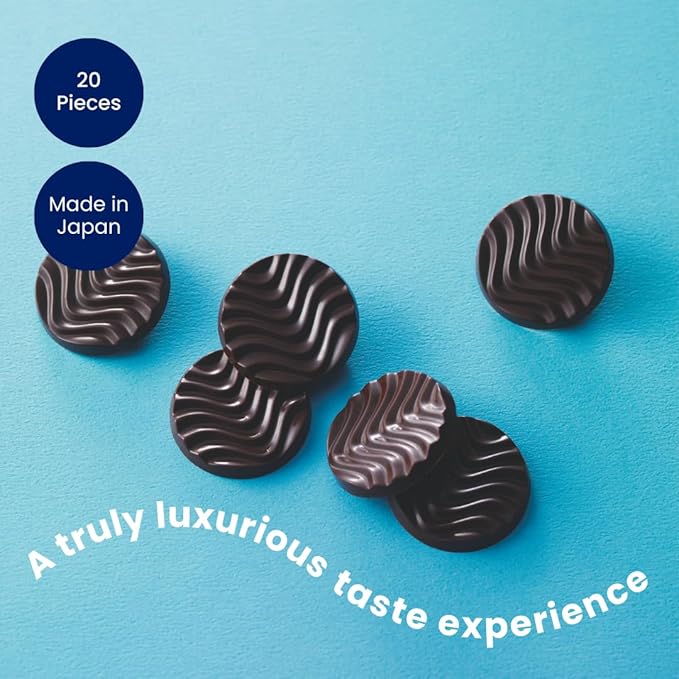 ROYCE' Pure Chocolate Mild Bitter &amp Extra Bitter - Assortment of Dark and Bitter Chocolates | Ideal for Baking and Desserts | Japanese Chocolate from Hokkaido (40 Pieces of Chocolate)
