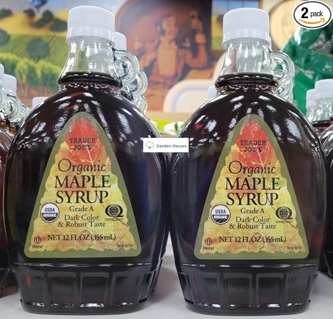 Trader Joe's Organic Maple Syrup 12fl oz 355ml (Two Bottles)