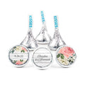 300ct Wedding Candy Favors DIY Personalized Kisses (3 lb) - Rustic Botanicals