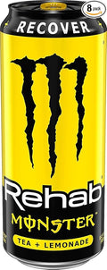 8 Pack - Monster Rehab - Tea + Lemonade + Energy - 15.5oz.