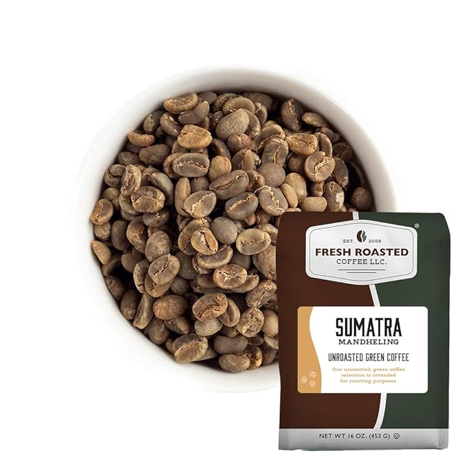 Fresh Roasted Coffee Unroasted Organic Explorer Home Roasting Starter Kit | USDA Organic Kosher | 4 one-pound bags