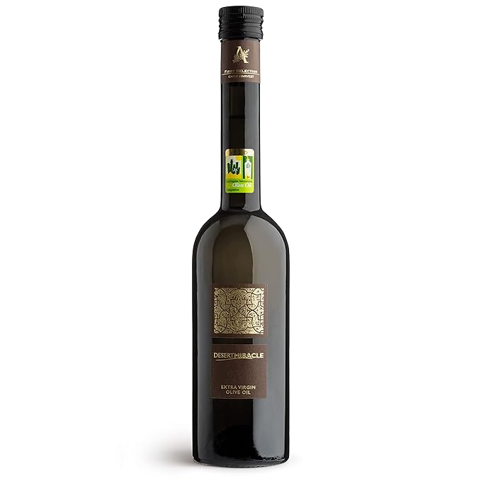 DESERT MIRACLE Cold Pressed Polyphenol Rich Moroccan Olive Oil Extra Virgin Olive Oil with High Polyphenols Organic First Cold Pressed EVOO From Morocco 17 Fl Oz