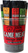 Buffalo Bills Exotic Game Meat Sausage Sticks (mixed 1oz sticks - elk venison and wild boar)