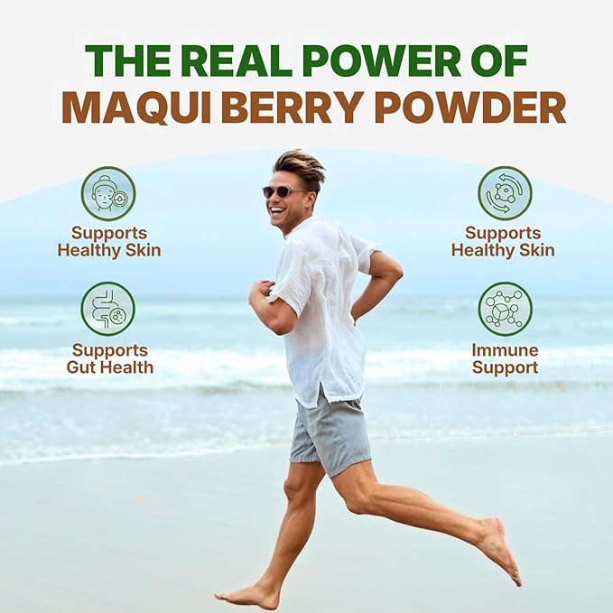Go Nutra Organic Maqui Berry Powder | Maqui Superfood Freeze-Dried for Nutrition &amp Flavor | Chile Grown | Antioxidants &amp Polyphenols | Non-GMO &amp Gluten Free | 100% Natural | 16 ounce (1 lb