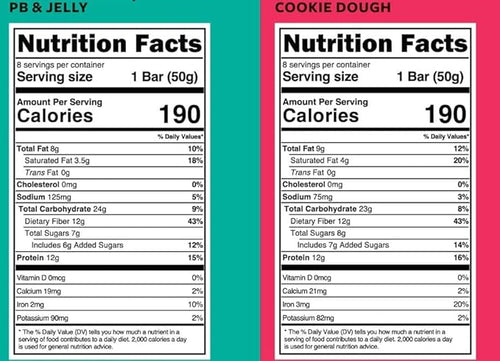 -TRU- Protein Bar Plant-Based Variety Pack 1.76 oz/Bar16-Count (8 x Cokkie Dough &amp 8 x Belly PB &amp Jelly)