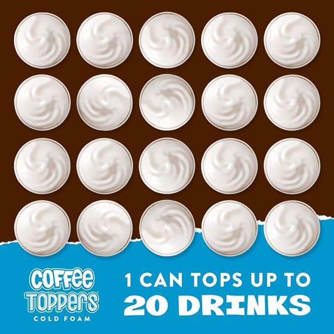 Coffee Toppers Cold Foam Vanilla 15 Ounce (Pack of 3) Be Your Own Barista Kosher