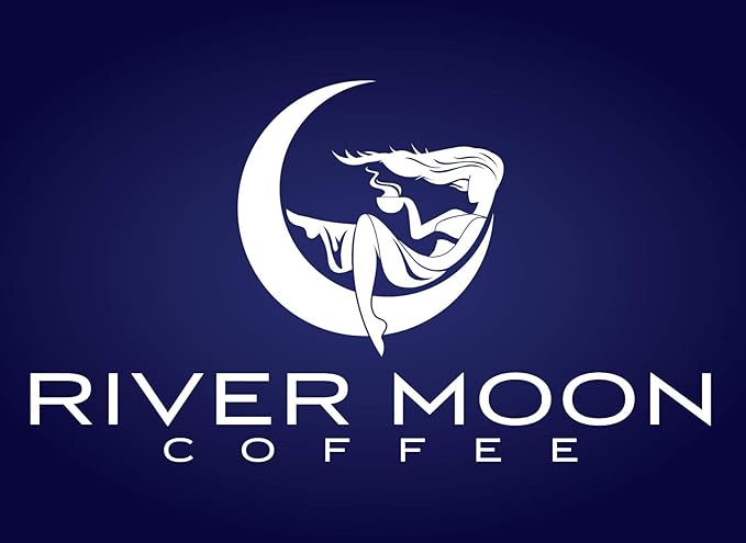 River Moon Coffee Kona Coffee Ground Medium Roast 2 lbs Kona Waves Hawaiian Blend Sustainably Farmed 100% Arabica