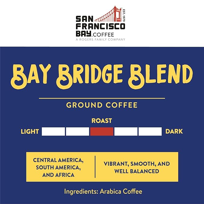 San Francisco Bay Ground Coffee – Bay Bridge Blend (28oz Bag) Medium Roast