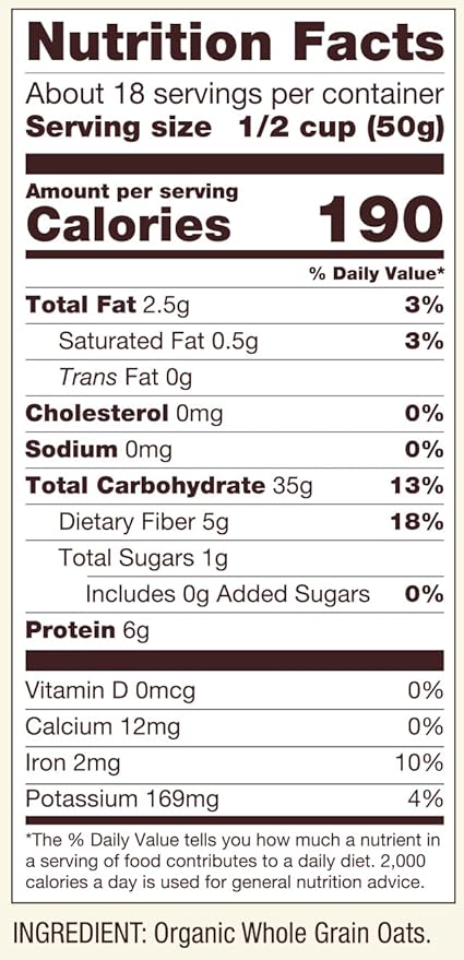 Bob's Red Mill Gluten Free Organic Extra Thick Rolled Oats 32oz (Pack of 4) - Non GMO Whole Grain Vegan Kosher