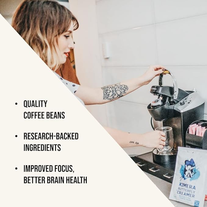 Kimera Koffee Organic Ground Coffee Focus Blend Light Roast infused with L-Theanine Pack of 24 Cup Coffee Pods
