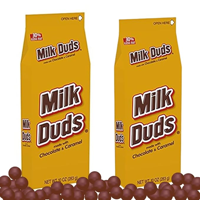 Caramel Milk Chocolate Candies – 10 oz Box (Pack of 2) – Chewy Caramel Center Coated in Smooth Milkduds Chocolate – Great for Family Movie Night Parties &amp Stocking Up
