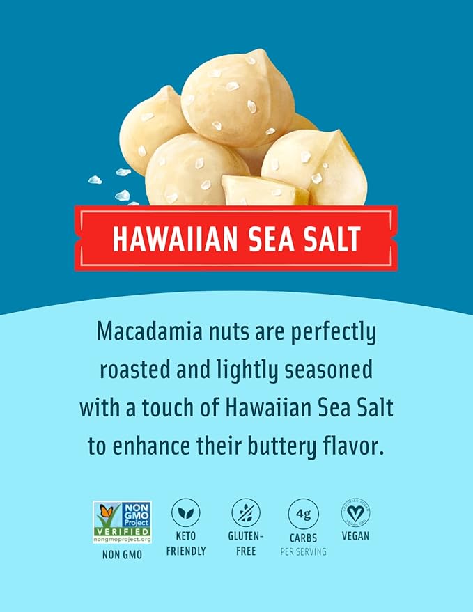 Mauna Loa Premium Roasted Macadamia Nuts Sweet and Savory Mini Packs Sea Salt and Milk Chocolate .5 Oz Pouches (Pack of 30)