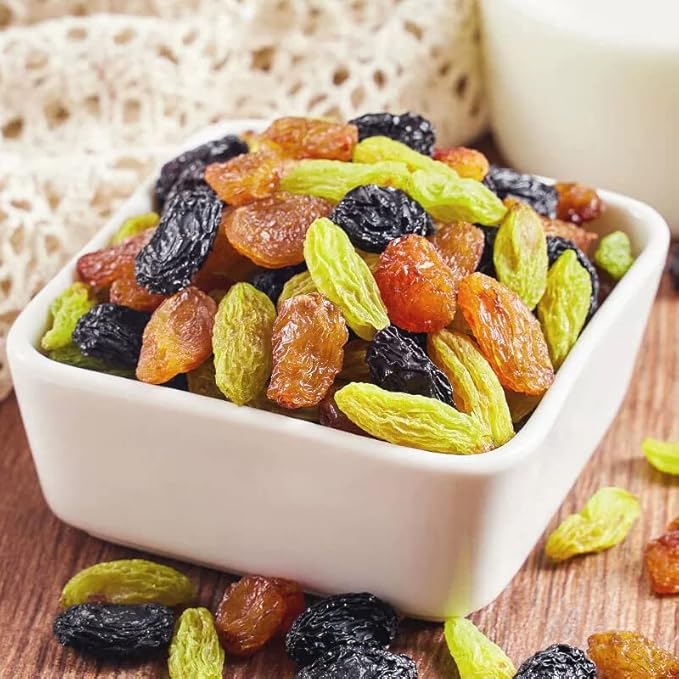 Seedless Medley Raisinsdried fruit golden raisins raisins bulk Three-color raisins raisin milk tea ingredients casual snacks17.63oz/500g