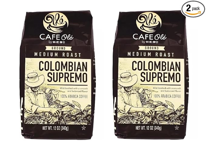 Cafe Ole HEB Ground Coffee 12oz - 2 bags (Colombian Supremo)