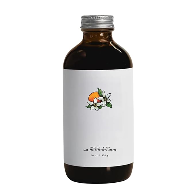 Pax &amp Beneficia Zahr Syrup 16 oz – All-Natural Orange Blossom Cardamom and Honey Syrup for Coffee Tea Cocktails &amp Baking – Clean Ingredients Barista-Grade Coffee Syrup