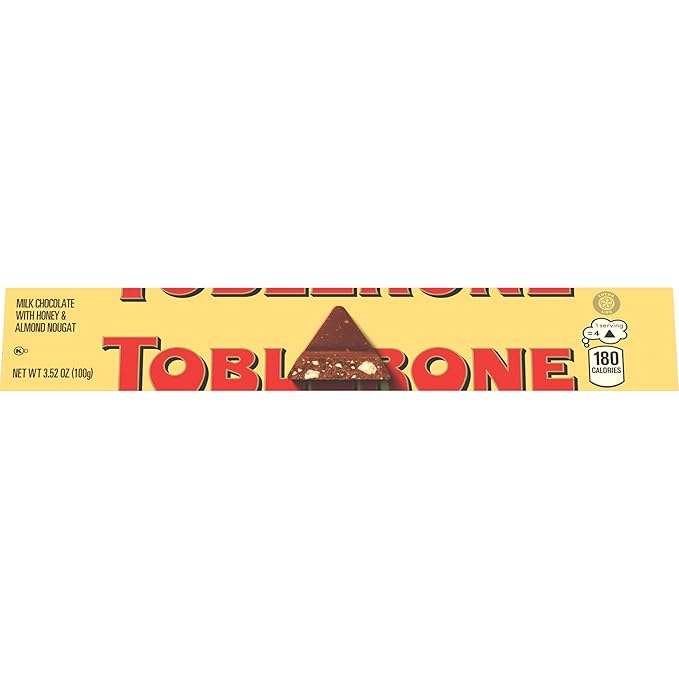 TOBLERONE Milk Chocolate Bar with Honey and Almond Nougat Valentines Day Chocolate Candy 20 - 3.52 oz Bars