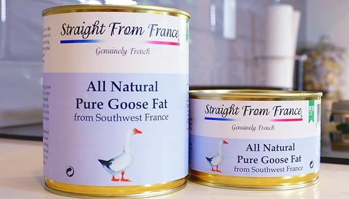 Straight from France Genuinely French All Natural Pure Goose Fat for Cooking from Southwest France Keto and Paleo Diet Friendly Can 695g 24.5 Oz (Pack of 2)