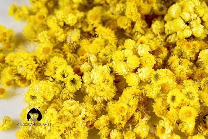 Helichrysum Immortelle Dried Flowers (2 OZ = 57 grams) Sandy Immortelle Herb Tea Wild Harvest from Armenia