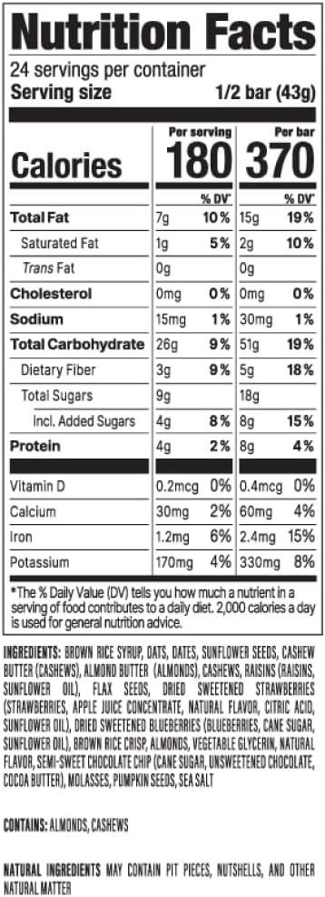 PROBAR - MEAL Bar Wholeberry Blast Non-GMO Gluten-Free Healthy Plant-Based Whole-Food Ingredients Natural Energy (12 Count)
