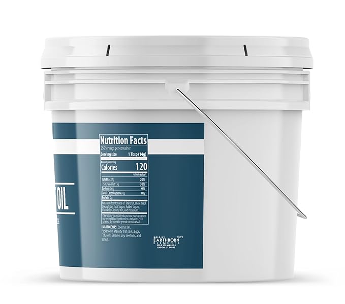 Earthborn Elements Coconut Oil (1 Gallon) Non-Hydrogenated Food Grade Always Pure (128 Fl Oz)