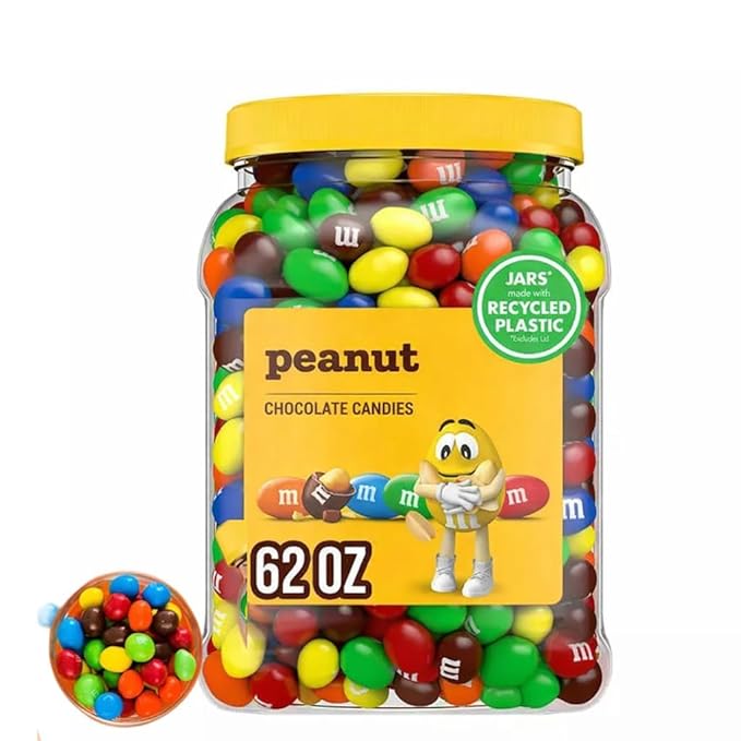 Peanut Milk Chocolate Candy Bulk Container 62 oz (62 Ounce (1 Pack))