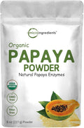 Micro Ingredients Organic Papaya Fruit Powder 8 Ounce Freeze Dried Naturally Rich in Papaya Enzyme No GMOs &amp Vegan Friendly
