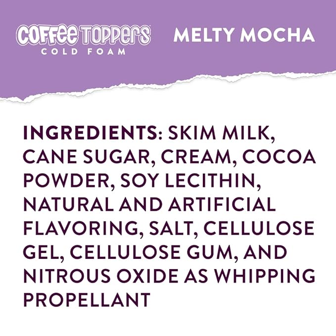 Coffee Toppers Cold Foam Mocha 15 Ounce (Pack of 3) Be Your Own Barista Kosher