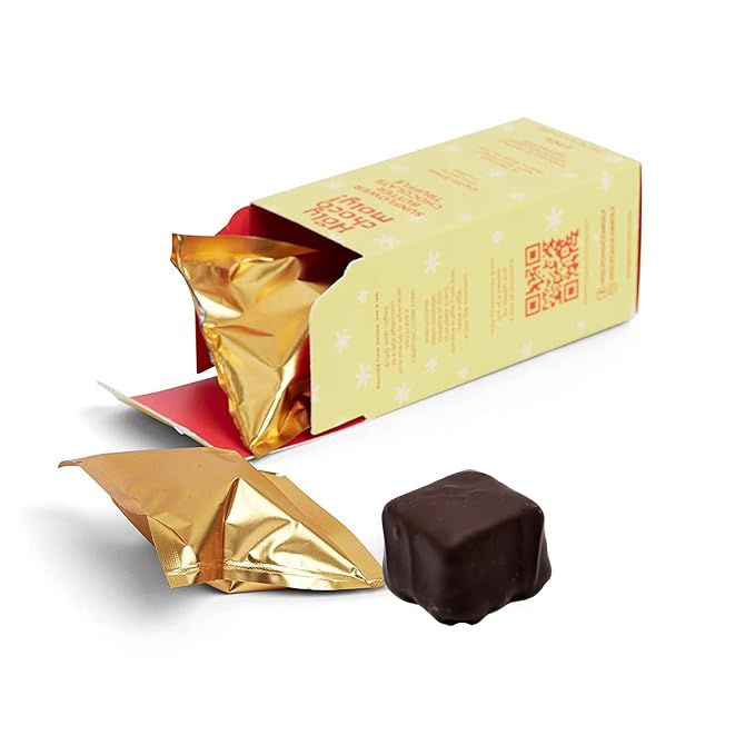 Sunflower Cardamom Chocolate Truffles | Low in Refined Sugar Made With Dates &amp Real Nut Butters | Healthy On-the-go Snack | 4 Truffles/Box16 truffles