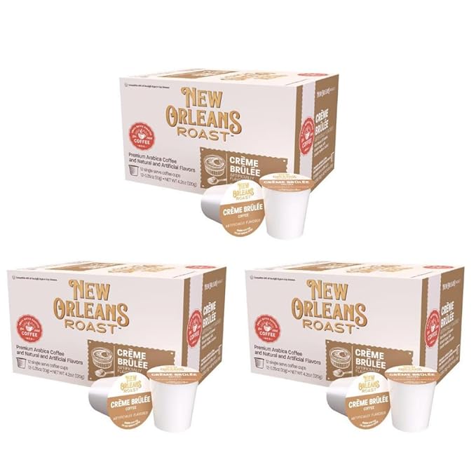 New Orleans Roast Crème Brûlée Single Serve Cups - Pack of 3