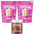 FitBake Yellow Cake Baking Mix and Chocolate Frosting | 0g to 2g Net Carbs Per Serving | Keto Friendly Low Carb Food | Naturally Sweetened Keto Snacks | Gluten Free Desserts | No Added Sugar