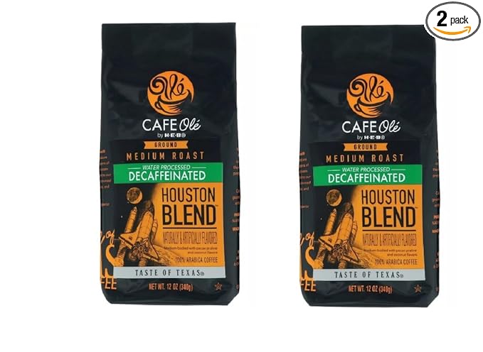 Cafe Ole HEB Ground Coffee 12oz - 2 bags (Decaf Houston Blend)