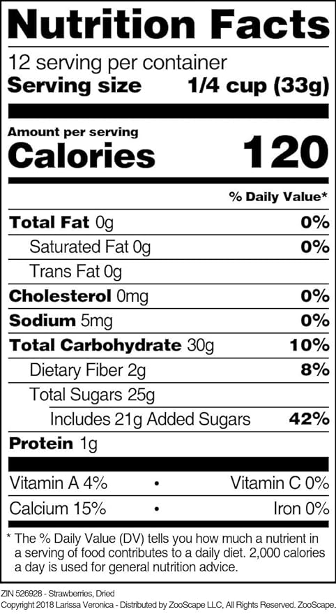 Strawberries Dried (16 oz ZIN: 526928) - 3 Pack