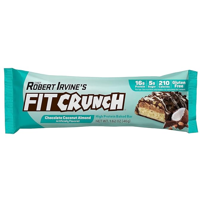FITCRUNCH Snack Size Protein Bars 6-Layer Baked Bar 3g of Sugar Gluten Free &amp Soft Cake Core (9 Count Flavor Lovers)