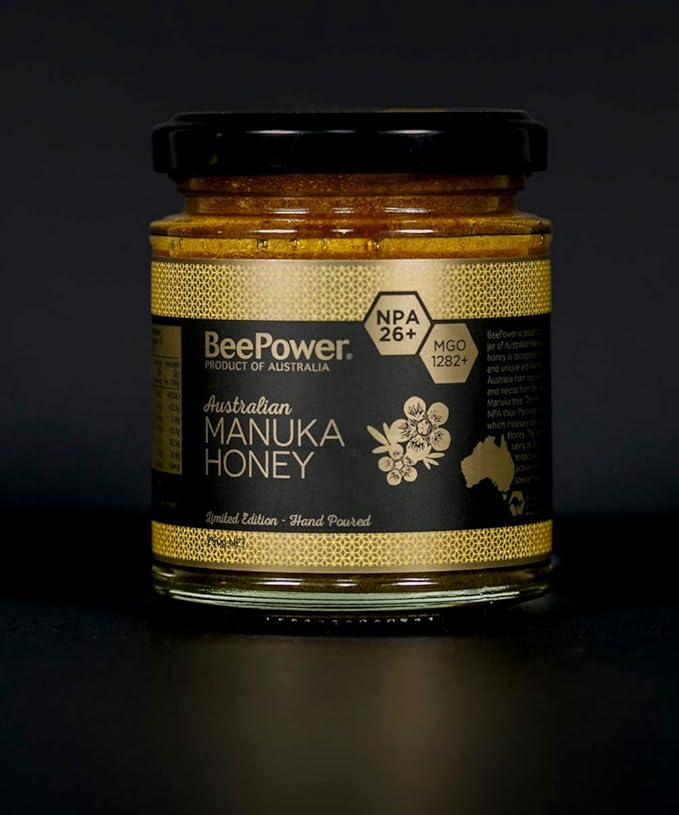 BeePower Manuka Honey MGO 1282+ Hand Poured Limited Edition NPA 26+ Honey 250g (8.8 Oz)
