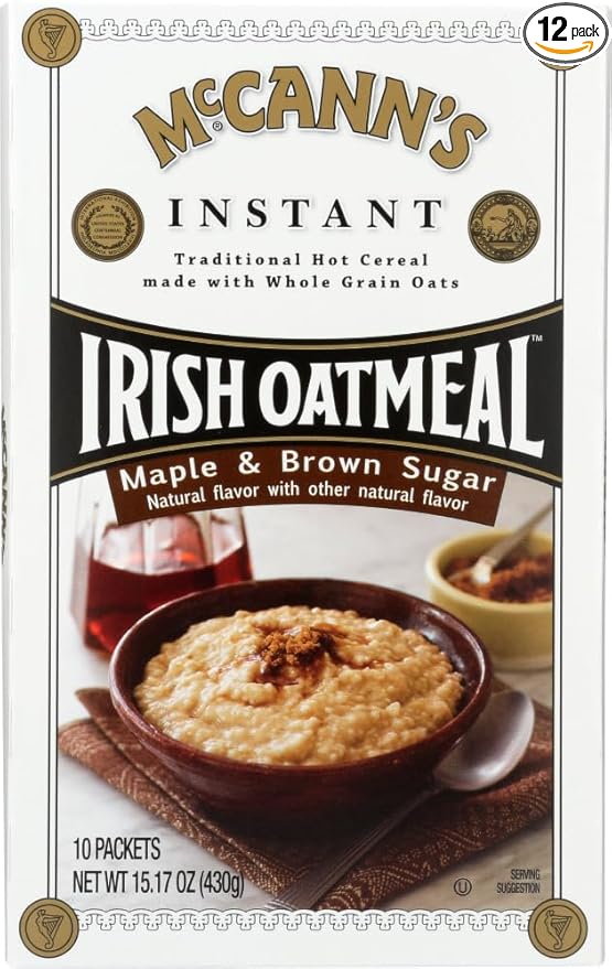 McCann's Instant Irish Oatmeal Maple &amp Brown Sugar 15.1 Ounce (Pack of 12) by McCann's