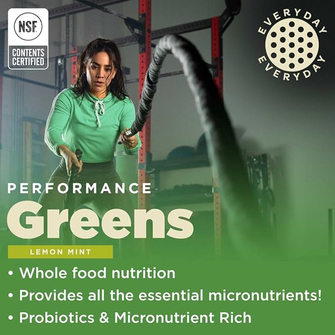 Gnarly Nutrition Performance Greens Lemon Mint (11.64 oz) and Gnarly Vegan Plant Protein Meal Replacement - Chocolate (28.2oz)