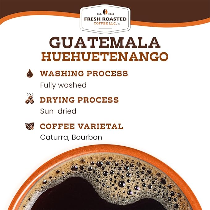 Fresh Roasted Coffee Guatemala Huehuetenango Medium Roast 72 Pods for K Cup Brewers