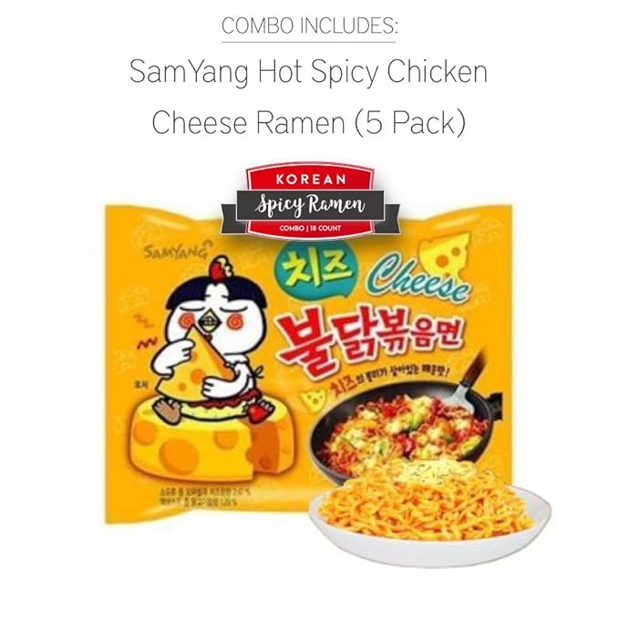 Samyang Hot chicken stir fried ramen noodle (18 Variety Pack)