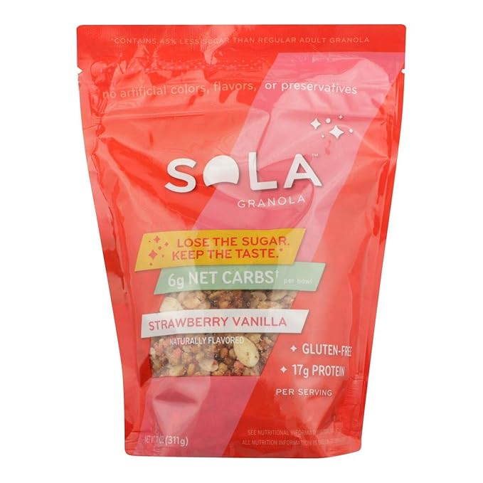 Sola - Granola Lc Straw Vanilla - Case of 6-11 Oz