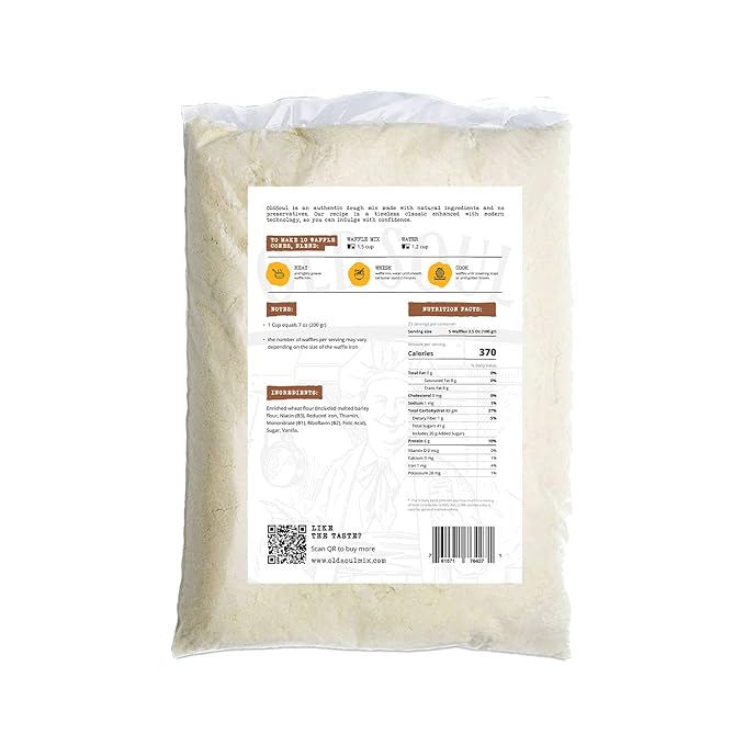 OLDSOUL Professional Cone Waffle Mix | Vanilla Flavour | Batter Mix | 5 Lbs | 112 Waffles (5 Lbs Traditional)