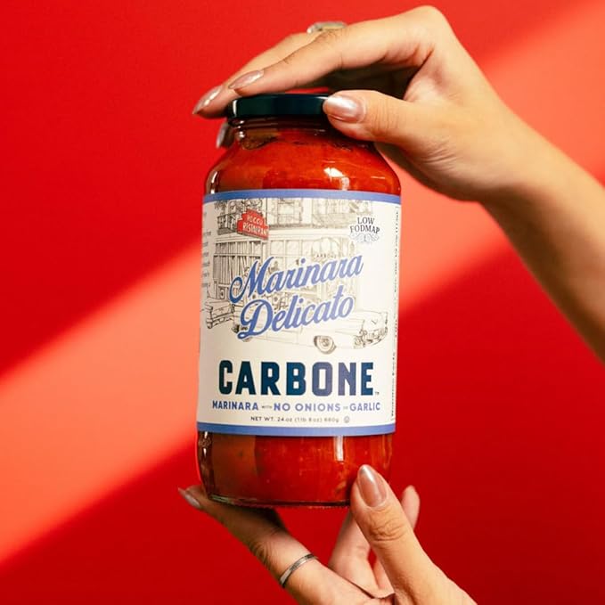 Carbone Marinara Delicato Pasta Sauce | Tomato Sauce Made with Fresh &amp All-Natural Ingredients | Non GMO Vegan Gluten Free Low Carb Pasta Sauce 24 Fl Oz (Pack of 4)