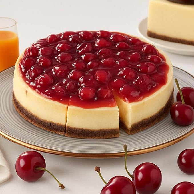 ANDY ANAND CHOCOLATIER Traditional Cherry Cheesecake 9 | Authentic Recipe Made with Fresh California Cream Cheese | All-Natural No Preservatives Exquisitely Delicious (3.4 lbs)