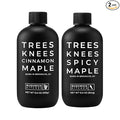 Trees Knees Cinnamon Maple + Spicy Maple Duo Gift Set Organic Maple Syrup Infused with Cassia Cinnamon 11.5 Ounce + Spicy Maple wit Habanero Peppers 12.5 Ounce Bottle